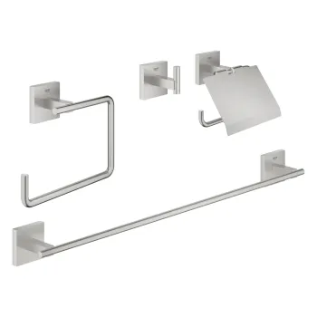 Vannas istabas aksesuāru komplekts Grohe QuickFix Start Cube, 4 daļu, supersteel, 41115DC0 NEW