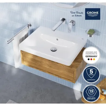 Vannas istabas izlietne  Grohe Euro Ceramic 60x47 cm, maisītājs, bez ar jaucējkrāna atveri, Alpine White, 102417SH00 NEW