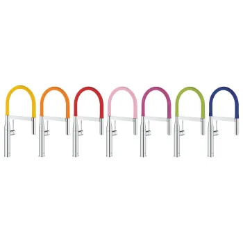 Vannas istabas izlietnes maisītājs Grohe Essence, ar elastīgu kronšteinu un pārslēdzēju, matēta Cool Sunrise, 30294GN0 NEW