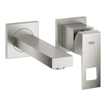 Vannas istabas izlietnes maisītājs Grohe Eurocube, iebūvējams, 2 atveru montāžai, supersteel, 19895DC0 NEW