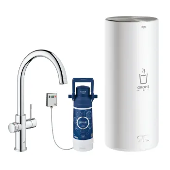 Vannas istabas izlietnes maisītājs Grohe Red Duo, ar sildītāju un filtrāciju, hroms, 30079001 NEW