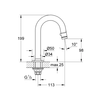 Vannas istabas izlietnes maisītājs Grohe Universal, matēta Hard Graphite, 20201AL0 NEW