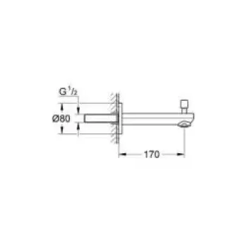 Vannas izteka Grohe Eurosmart Cosmopolitan, hroms, 13262000 NEW