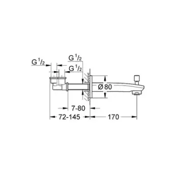 Vannas izteka Grohe Eurostyle Cosmopolitan, hroms, 13277002 NEW