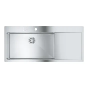 Virtuves izlietne Grohe K1000, ar vārstu, matēts nerūsējošais tērauds, 52 cm, 31581SD1 NEW