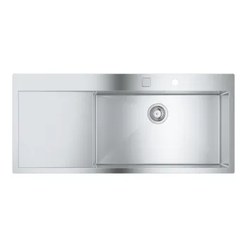 Virtuves izlietne Grohe K1000, ar vārstu, matēts nerūsējošais tērauds, 52 cm, 31582SD1 NEW
