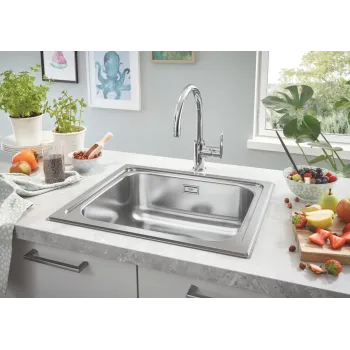 Virtuves izlietne Grohe K200, matēta nerūsējošais tērauds, 53x46 cm, 31719SD0 NEW