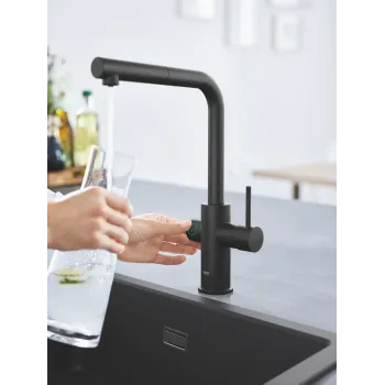 Virtuves izlietnes maisītājs Grohe Blue Home, ar dzesētāju un filtra funkciju, samta melns, 31539KS0 NEW