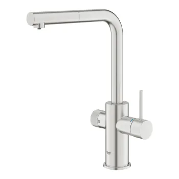 Virtuves izlietnes maisītājs Grohe Blue Pure, ar filtra funkciju un izvelkamu uzgali, supersteel, 30590DC0 NEW