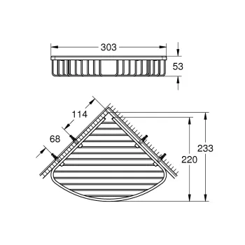 Ziepju trauks Grohe QuickFix Start Cosmopolitan, hroms, 41172000 NEW