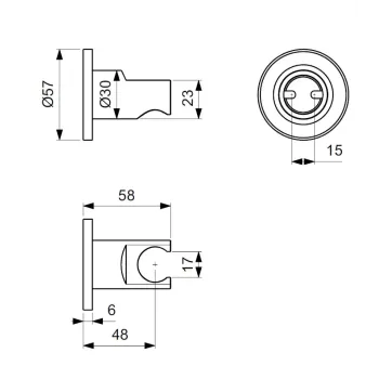 Dušas turētājs Ideal Standard ALU+, matēts melns, BC806XG