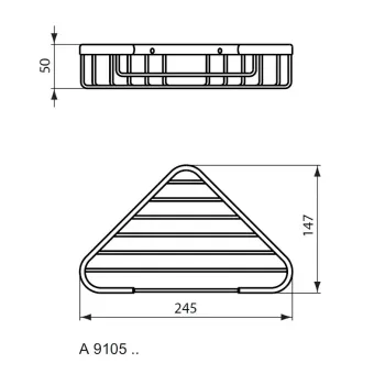 Ziepju trauks Ideal Standard IOM, metāls, matēts melns, A9105XG