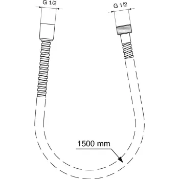 Dušas šļūtene Ideal Standard Idealrain, Metalflex, hroms, BF150AA