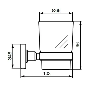 Ziepju trauks Ideal Standard IOM, matēts melns stikls, A7928XG