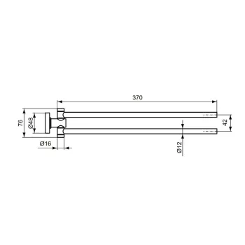 Dvieļu turētājs Ideal Standard IOM, rotējošs, 37 cm, matēts zelts, A9131A2