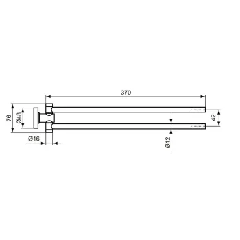 Dvieļu turētājs Ideal Standard IOM, rotējošs, 37 cm, Magnetic Grey, A9131A5