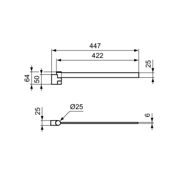 Dvieļu turētājs Ideal Standard Conca, 45 cm, hroms, T5393AA
