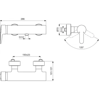 Dušas maisītājs Ideal Standard Connect Blue, hroms, B9924AA