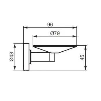 Ziepju trauks Ideal Standard IOM, ar turētāju, hroms, A9129AA
