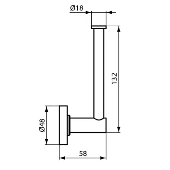 Tualetes papīra turētājs Ideal Standard IOM, hroms, A9132AA