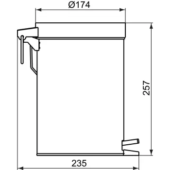 Atkritumu tvertne Ideal Standard IOM, 3 l, nerūsējošais tērauds, A9104MY