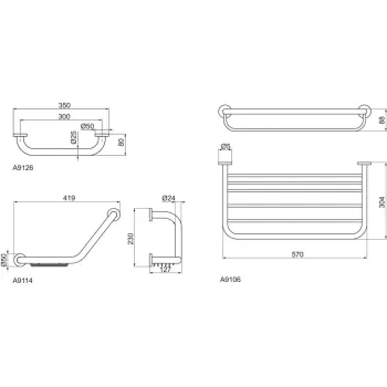 Rokturis Ideal Standard IOM, ar ziepju trauku, hroms, A9114AA