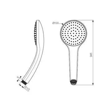 Dušas galva Ideal Standard Idealrain, ar Eco Saving tehnoloģiju, hroms, BD902AA