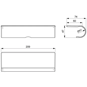 Vannas istabas plaukts Ideal Standard CeraTherm, hroms, A7215AA