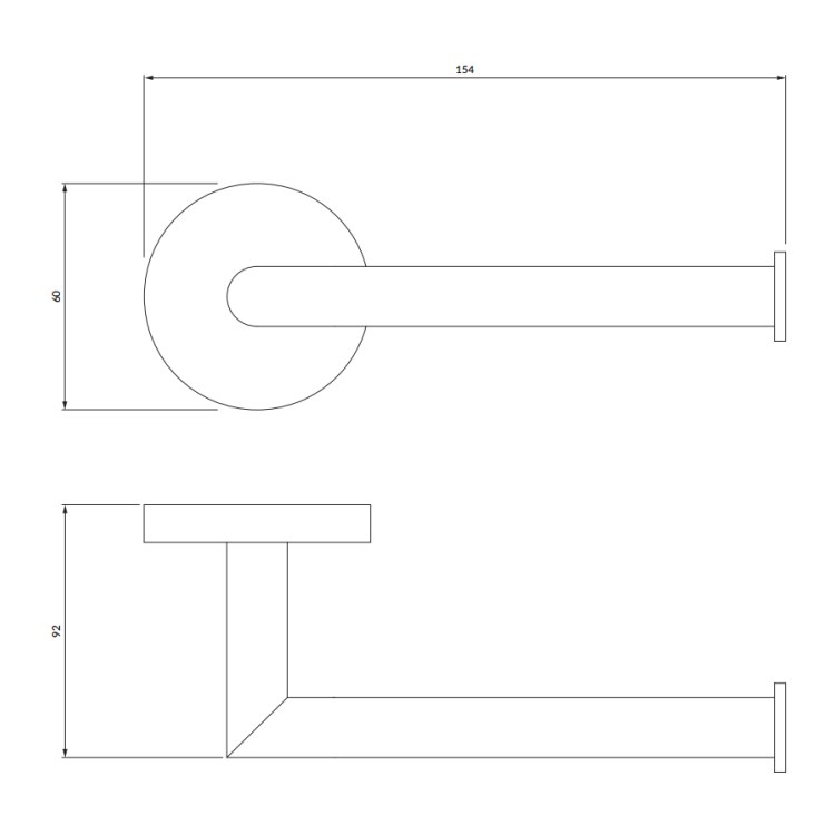 OMNIRES MODERN PROJECT Держатель туалетной бумаги чёрный MP60510BL