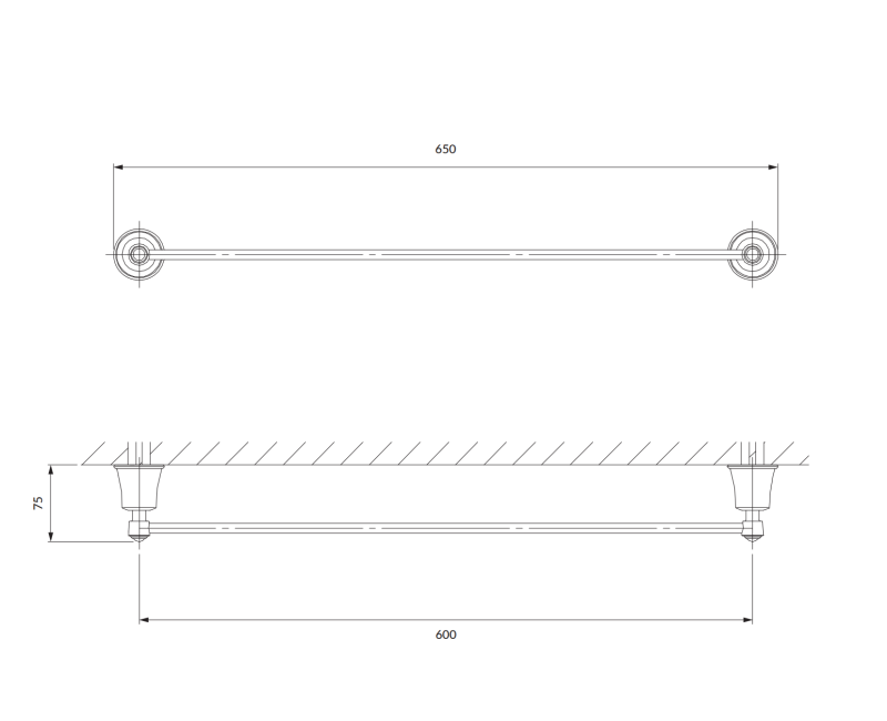 ART LINE DVIEĻU TURĒTĀJS 65CM AL53216ORB