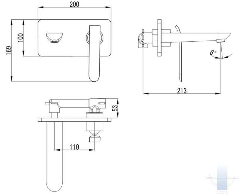 Vento TIVOLI Iebūvējamais jaucējkrāns, 352212