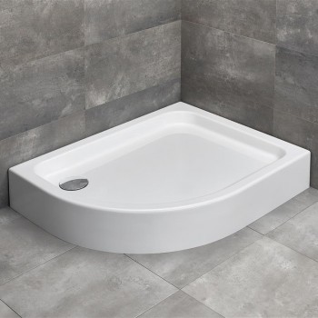 Radaway Асимметричный полукруглый поддон LAROS E Compact 100x80cm Ŗ