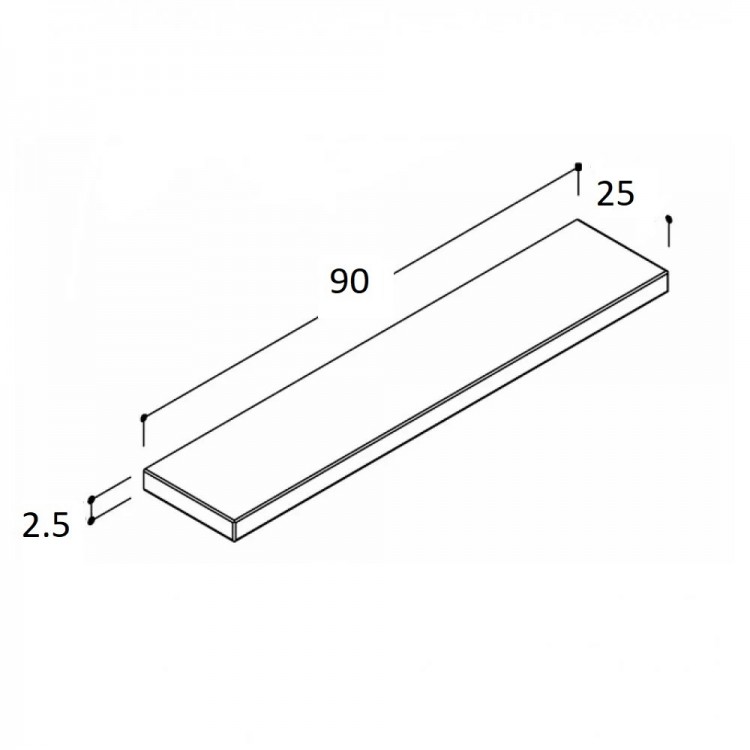 KAME Vannas istabas plaukts 90cm, ASH90/D1 KAME Vannas istabas plaukts 90cm, ASH90/D1