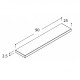 KAME Vannas istabas plaukts 90cm, ASH90/D1 KAME Vannas istabas plaukts 90cm, ASH90/D1