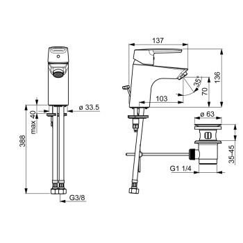 ORAS SAGA Izlietnes jaucējkrāns, 3904F