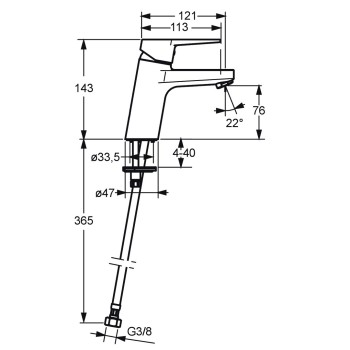 ORAS TWISTA Izlietnes jaucējkrāns 3810F-33