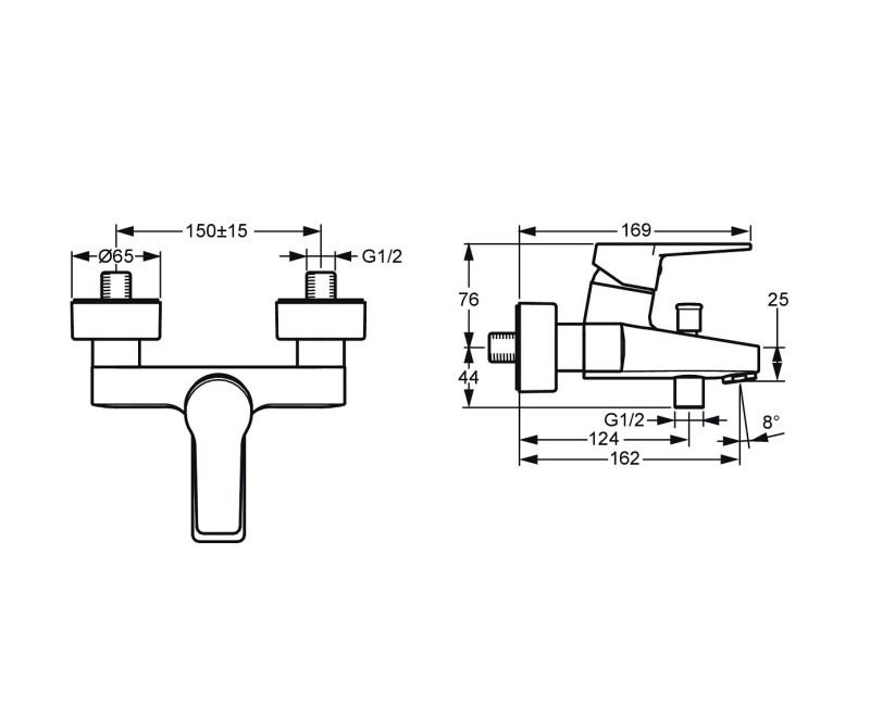 ORAS TWISTA Cмеситель для ванны и душа, 3840U