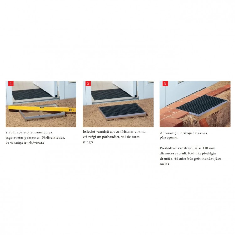 ACO Vario Kājslauķu vanniņa 600x400 mm, polipropilēns ACO Vario Kājslauķu vanniņa 600x400 mm, polipropilēns