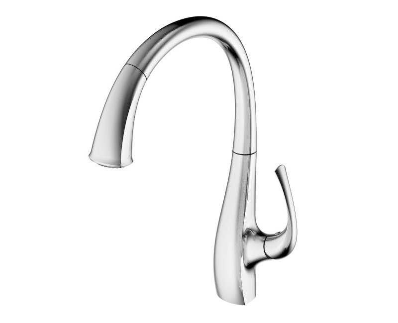 ART PLATINO GRASSE Смеситель для кухни с выдвижным изливом, нержавеющая сталь