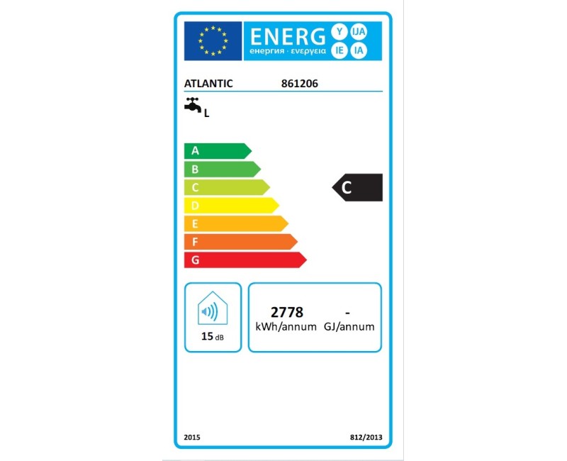 Atlantic O PRO+ Ūdens sildītājs V-100L vertikāls, 861206