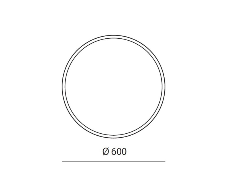 Balteco Зеркало с LED освещением Ø 60см, EC60