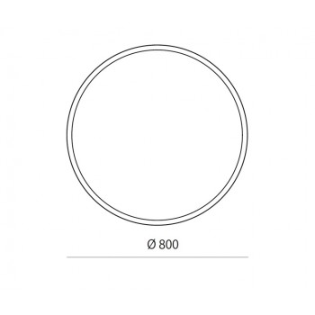 Balteco Зеркало с LED освещением Ø 80см, EC80