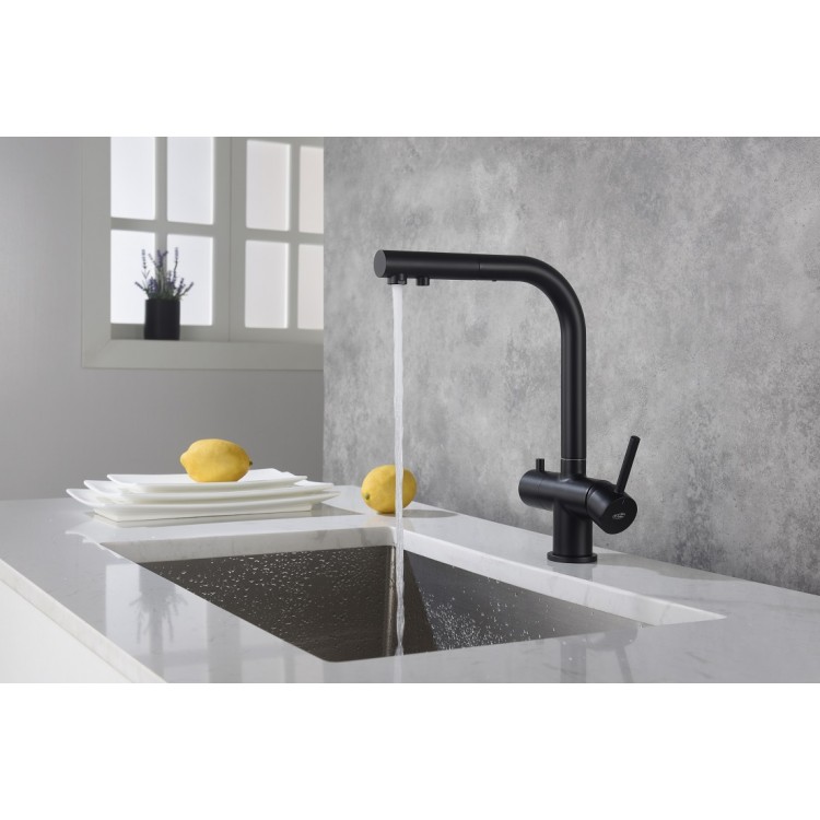 BLUE WATER APALA Virtuves jaucējkrāns filtrētam ūdenim ar izvelakmu izteku, APALA-BM BLUE WATER APALA Virtuves jaucējkrāns filtrētam ūdenim ar izvelakmu izteku, APALA-BM