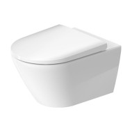 Подвесной унитаз Duravit D-Neo Rimless, с крышкой QR/SC, 370x540 мм, Durafix, белый