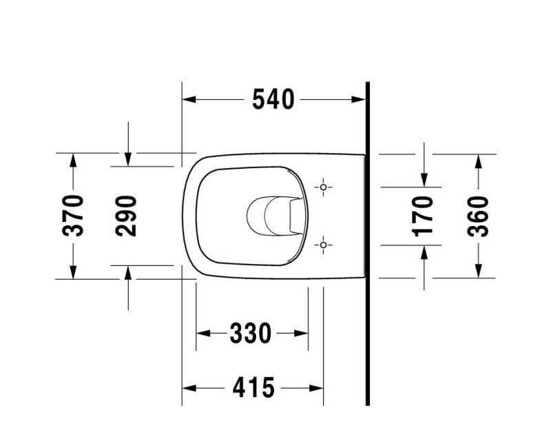 Duravit DuraStyle Унитаз подвесной с SC крышкой, 45510900A1