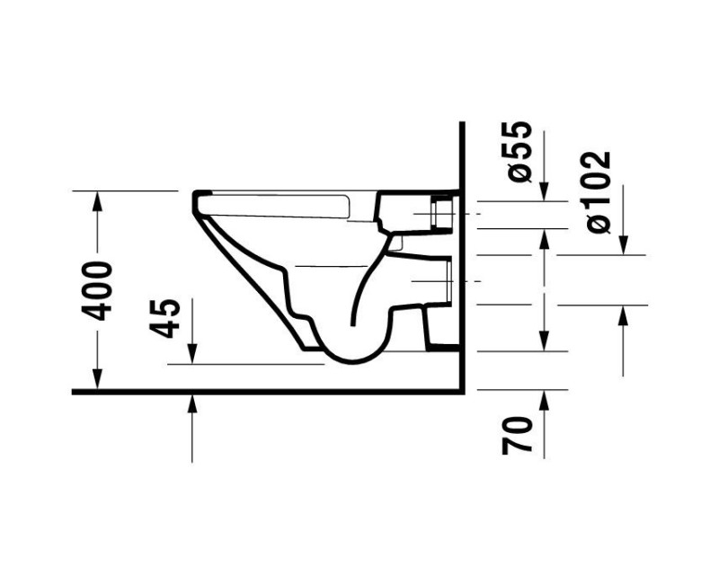 Duravit DuraStyle Унитаз подвесной с SC крышкой, 45510900A1