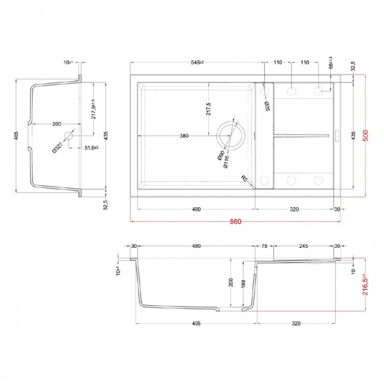 Elleci Virtuves izlietne Unico-410 86x50cm, cemento Elleci Virtuves izlietne Unico-410 86x50cm, cemento