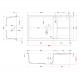 Elleci Virtuves izlietne Unico-410 86x50cm, cemento Elleci Virtuves izlietne Unico-410 86x50cm, cemento