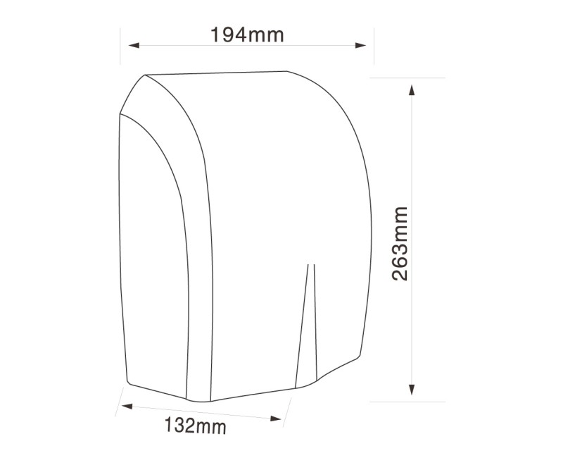 Faneco Сушилка для рук 1500W MISTRAL PRO Black D1500PRB
