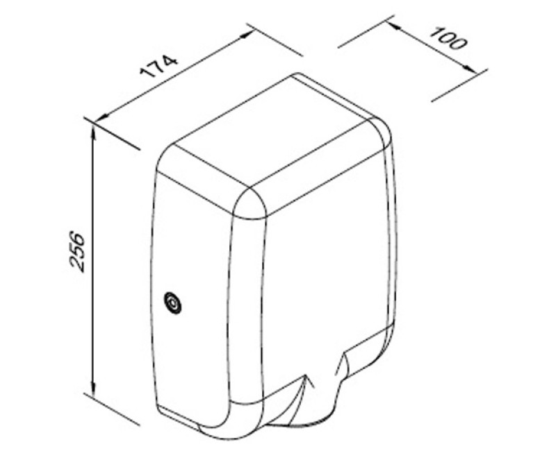Faneco Сушилка для рук 1000W LEVANTE Black D100SCBB